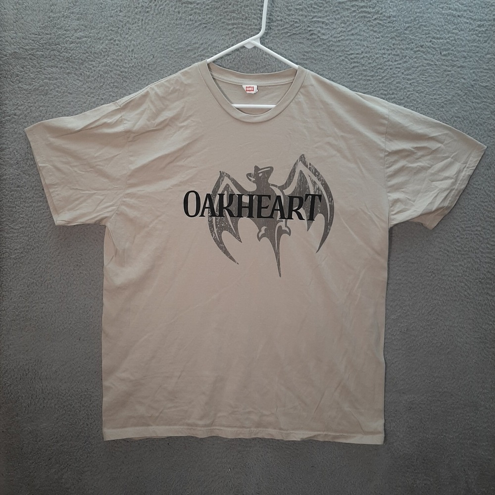 Bacardi Oakheart Shirt Adult 2XL XXL Tan College Tee Party University Bartender